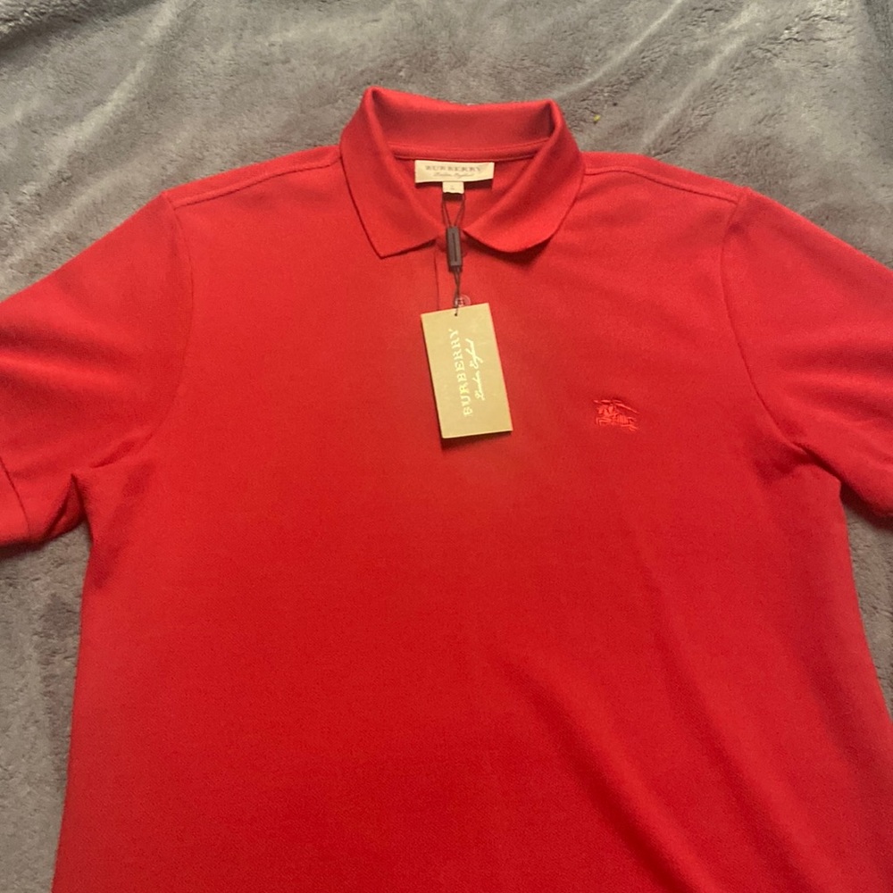 Red Burberry shirt